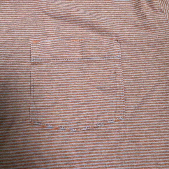 Patagonia Squeaky Clean Polo Shirt Striped Orange Men’s Size Large - Picture 6 of 7
